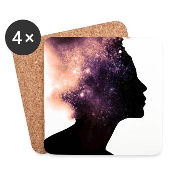 Nebulous profile - Coasters (set of 4) - white - Front