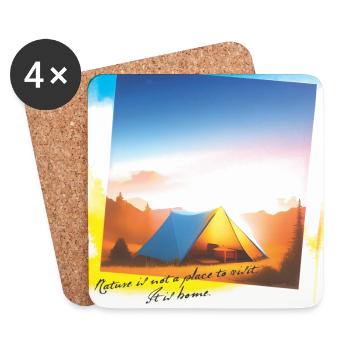 Nature Is Home (Five) - Coasters (set of 4) - white - Front