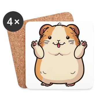 Hamster - Untersetzer (4er-Set) - Weiß - Vorne