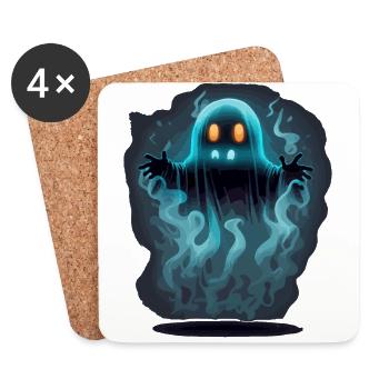 Glowing Ghost - Coasters (set of 4) - white - Front