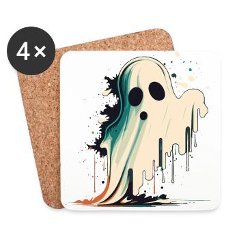 Melting Ghost - Coasters (set of 4) - white - Front