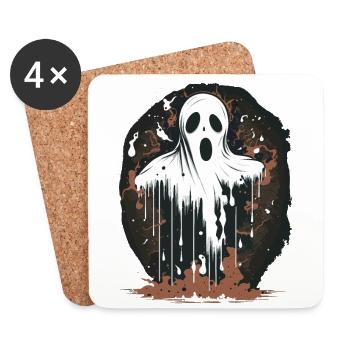 Spooky Ghost - Coasters (set of 4) - white - Front