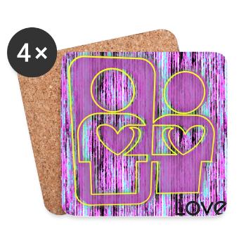 Love - Purple - One - Club_WoW - 2023 - Coasters (set of 4) - white - Front