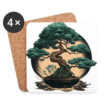 Art of Miniature Tree - Coasters (set of 4) - white - Front