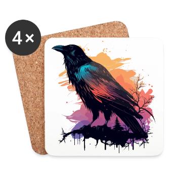 Crows View - Coasters (set of 4) - white - Front