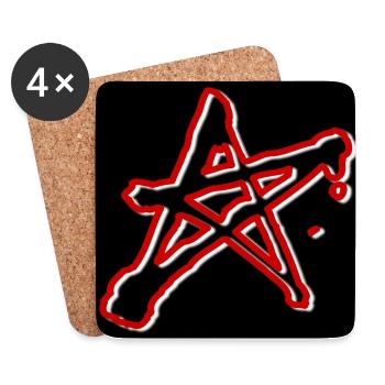Pentagramme (personnages) - Image - 2023 - Dessous de verre (lot de 4) - blanc - Devant