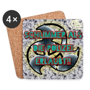 Schlimmer als...!! - Abbild - 2023 - Untersetzer (4er-Set) - Weiß - Vorne