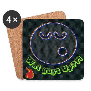 Wat gayt Up??! - Image - 2023 - Dessous de verre (lot de 4) - blanc - Devant