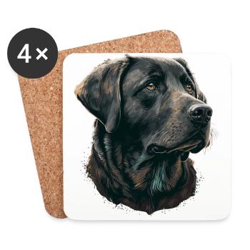 Good Labrador Retriever - Coasters (set of 4) - white - Front