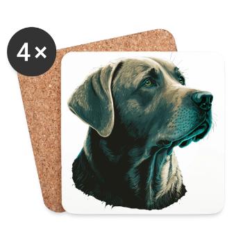 Bright Labrador Retriever - Untersetzer (4er-Set) - Weiß - Vorne