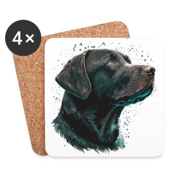 Wishing Labrador Retriever - Coasters (set of 4) - white - Front