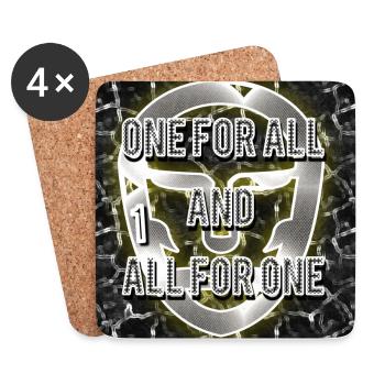 One for all and all for one - Image - 2023 - Coasters (set of 4) - white - Front