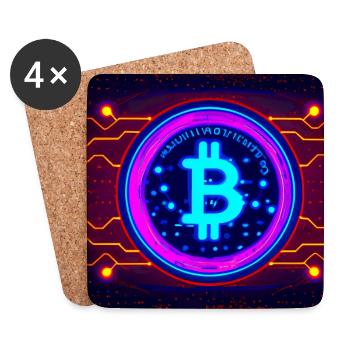 Bitcoin connected to - Coasters (set of 4) - white - Front