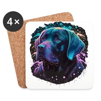 Cute Labrador Retriever - Coasters (set of 4) - white - Front