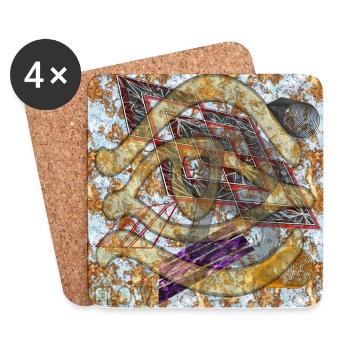Flow (B) - Image - 2023 - Coasters (set of 4) - white - Front