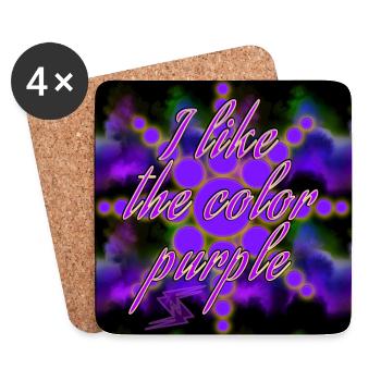 I like the color purple - Image - 2023 - Coasters (set of 4) - white - Front