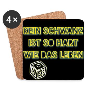 No tail is as hard as life - Shop WoW - Coasters (set of 4) - white - Front