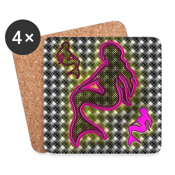 Mermaids - Club WoW - Coasters (set of 4) - white - Front