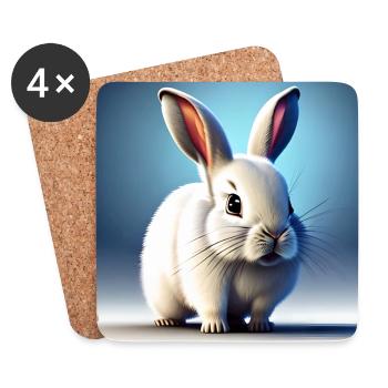 White rabbit - Coasters (set of 4) - white - Front