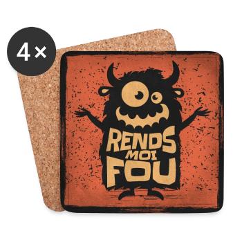 Little Monster Make Me Crazy - Coasters (set of 4) - white - Front