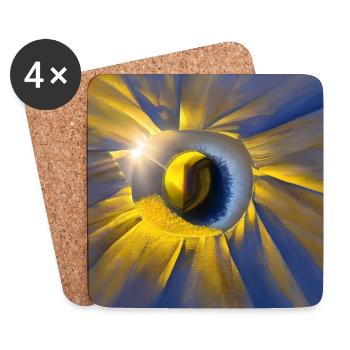 Ukraine awaits peace - Coasters (set of 4) - white - Front