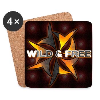 Wild & Free - Club WoW - Untersetzer (4er-Set) - Weiß - Vorne