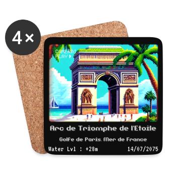 Arc de Triomphe de l'Étoile - Untersetzer (4er-Set) - Weiß - Vorne
