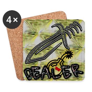 DEALER - Club WoW - Coasters (set of 4) - white - Front