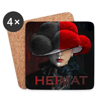 Schwarzwald Lady Art Heimat - Untersetzer (4er-Set) - Weiß - Vorne