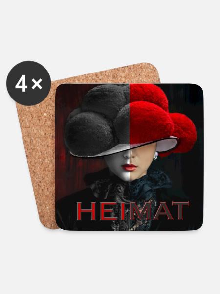 Schwarzwald Lady Art Heimat - Untersetzer (4er-Set) - Weiß