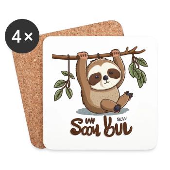 Slow Life - Dessous de verre (lot de 4) - blanc - Devant