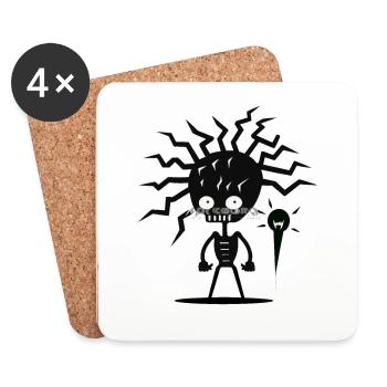 Intelligence augmentée - Dessous de verre (lot de 4) - blanc - Devant