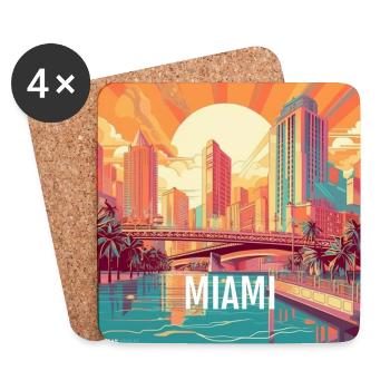 Miami - Coasters (set of 4) - white - Front