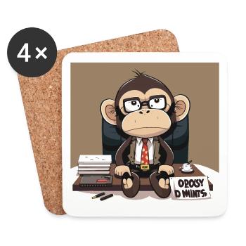Monkey Business - Coasters (set of 4) - white - Front