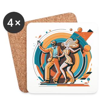 Disco Dream - Coasters (set of 4) - white - Front