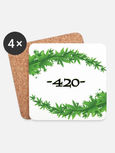 -420- - Untersetzer (4er-Set) - Weiß