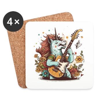 Unicorn Rocker - Coasters (set of 4) - white - Front