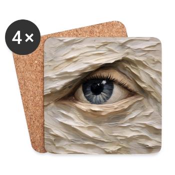 Eye Painting - Coasters (set of 4) - white - Front