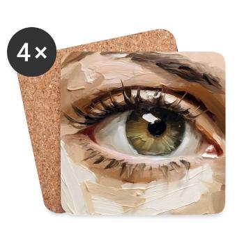 Eye Paintings - Coasters (set of 4) - white - Front