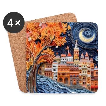 Paper City - Coasters (set of 4) - white - Front