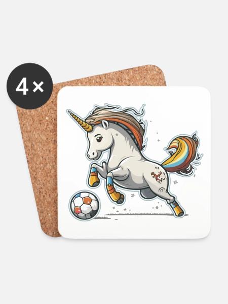 Fantasy Fußball - Untersetzer (4er-Set) - Weiß