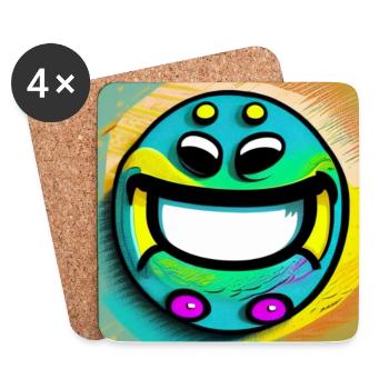 Ton sourire Idéal, ne le cache plus. - Dessous de verre (lot de 4) - blanc - Devant