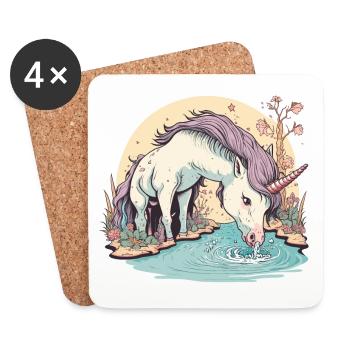 Ethereal Refreshing - Coasters (set of 4) - white - Front