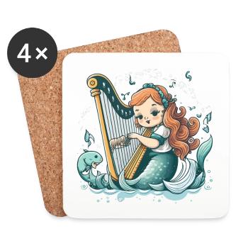 La Sirène mélodique - Dessous de verre (lot de 4) - blanc - Devant