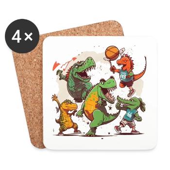 The Dino Games - Coasters (set of 4) - white - Front