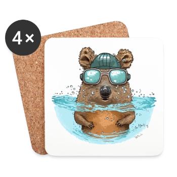 Quokka Polo - Coasters (set of 4) - white - Front