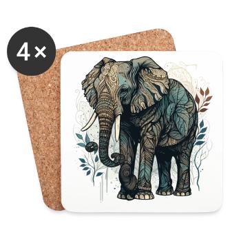 African Pride - Coasters (set of 4) - white - Front