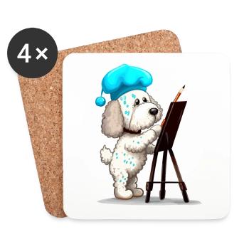 Arty Dog - Untersetzer (4er-Set) - Weiß - Vorne