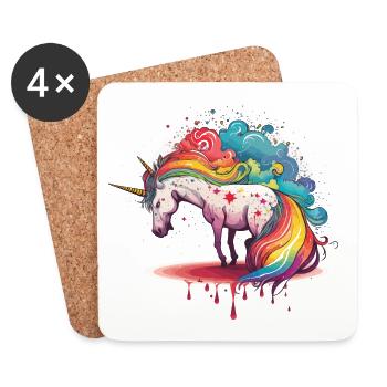 Regenbogen-Symphonie - Untersetzer (4er-Set) - Weiß - Vorne
