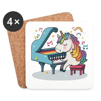 Regenbogen-Harmonie - Untersetzer (4er-Set) - Weiß - Vorne